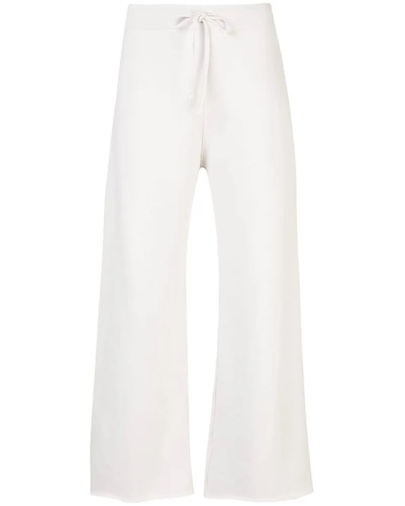 Nili Lotan Cropped-Jogginghose mit tiefem Schritt - Weiß Weiß