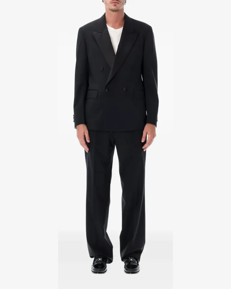 LARDINI double-breasted peak-lapel suit - Schwarz Schwarz