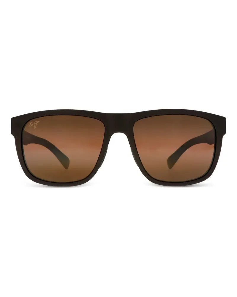 Maui Jim Puakea Sonnenbrille mit eckigem Gestell - Braun Braun