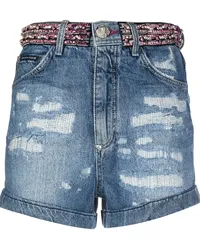 Philipp Plein Shorts mit Strass Blau