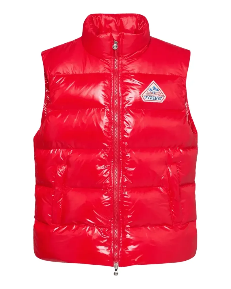Pyrenex John quilted logo-patch gilet - Rot Rot