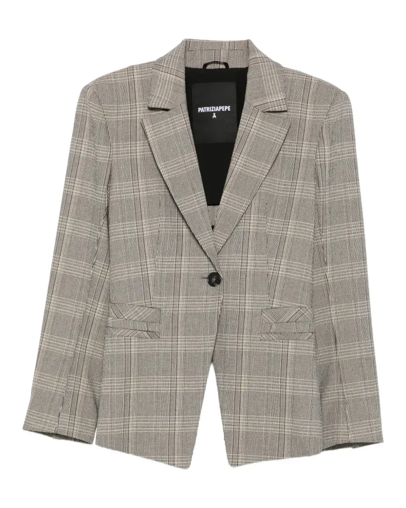 Patrizia Pepe Karierter Blazer mit Cut-Out - Braun Braun