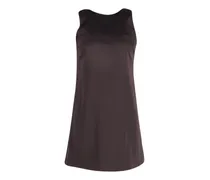 Ärmelloses Etuikleid mit Wasserfallausschnitt - Schwarz