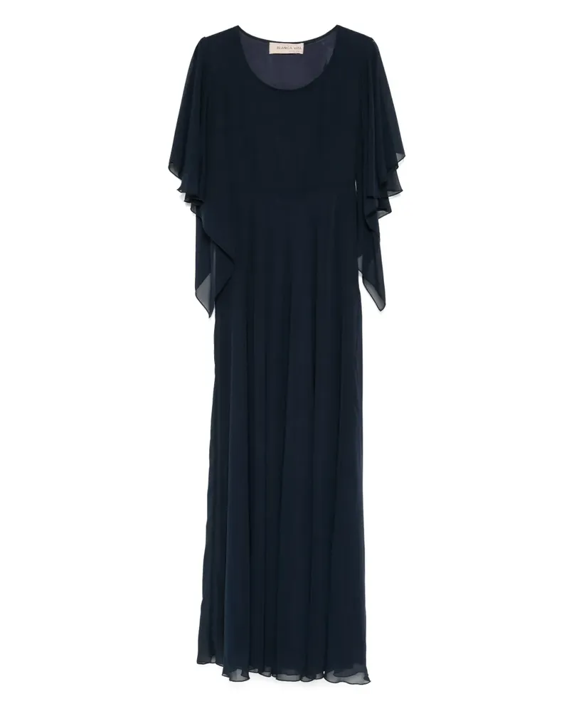 Blanca Maxikleid mit Falten - Blau Blau