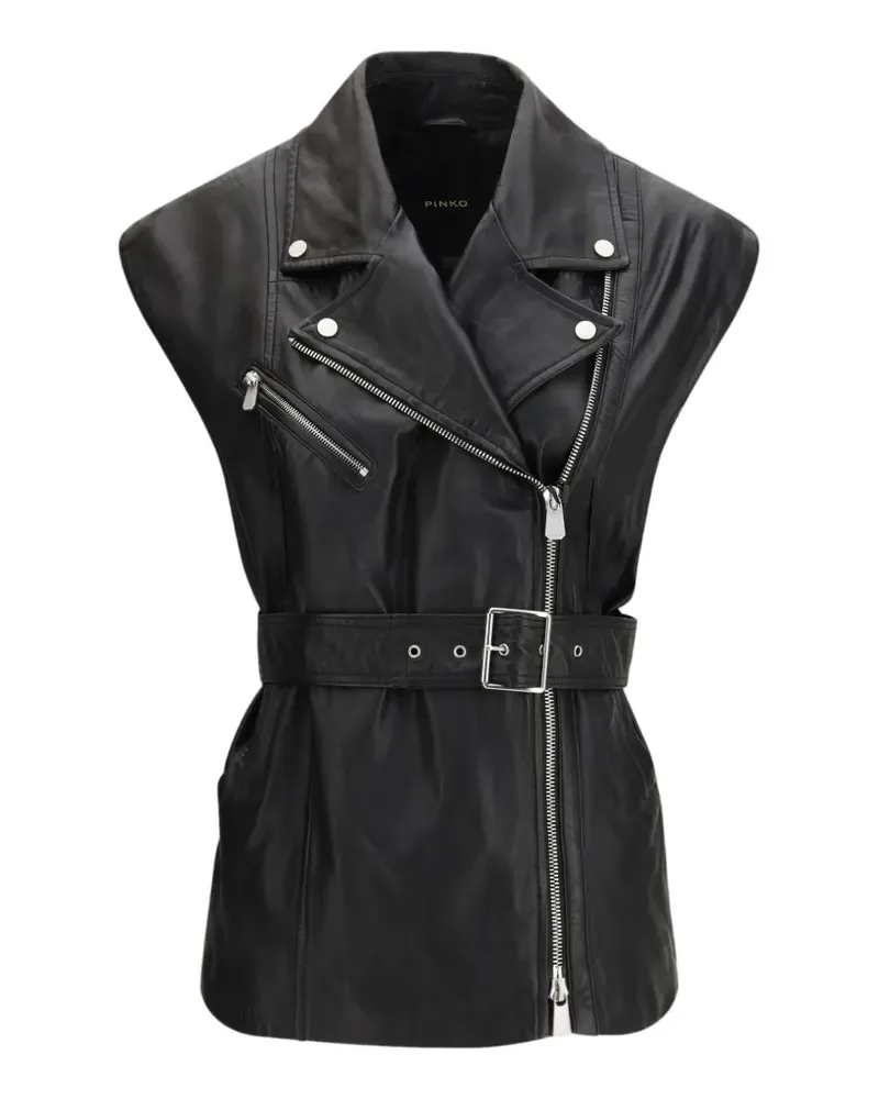 Pinko Gypsy belted gilet - Schwarz Schwarz