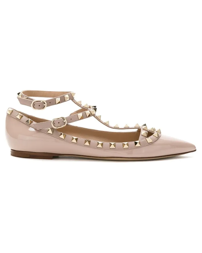 Valentino Garavani Rockstud' Ballerinas Nude