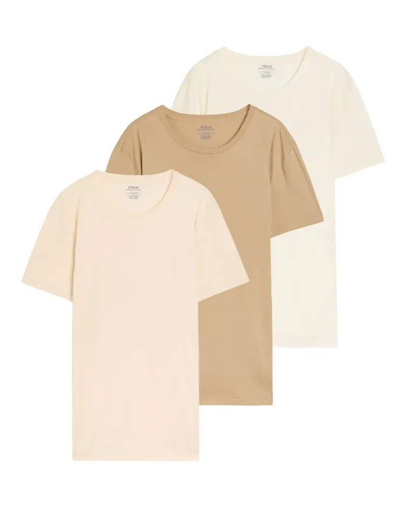 Ralph Lauren T-Shirts mit Logo-Stickerei (3er-Set) - Nude Nude