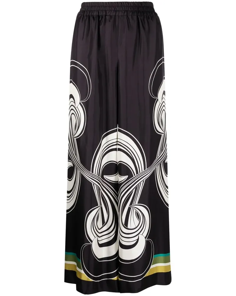 La DoubleJ Placée Hose mit weitem Bein - Schwarz Schwarz