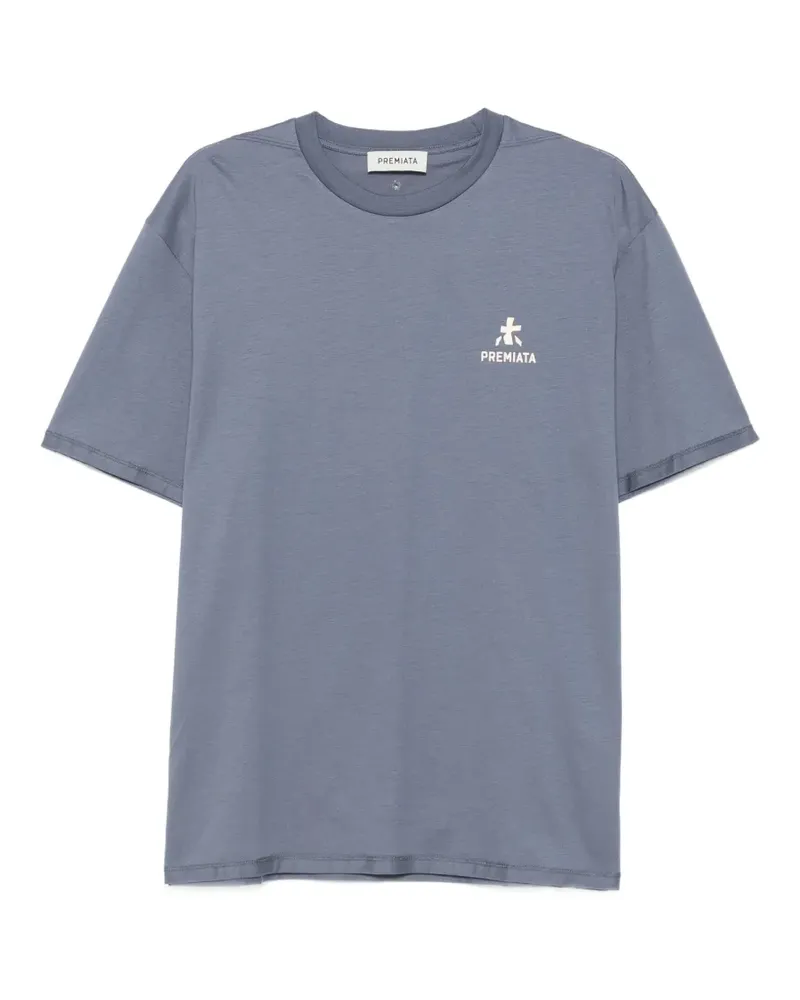 Premiata logo-print T-shirt - Blau Blau