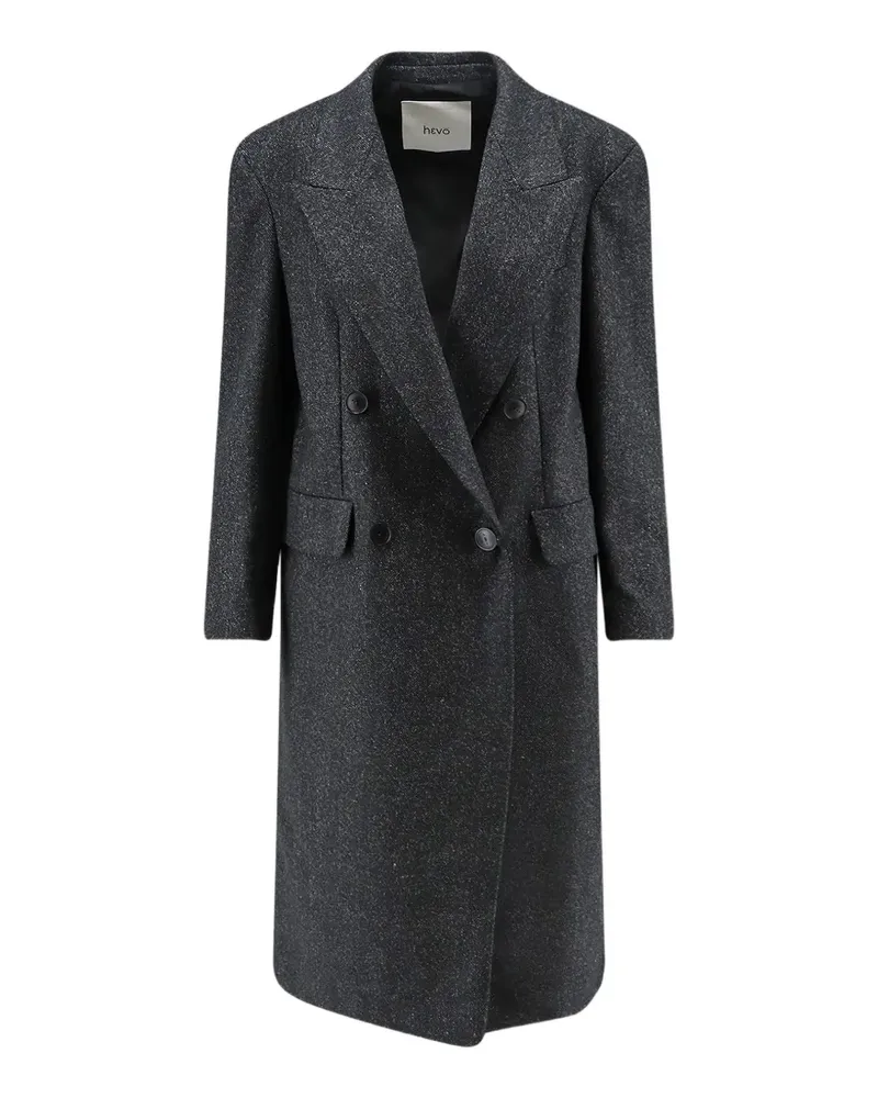 Hevò Martina Franca double-breasted peak-lapels coat - Grau Grau