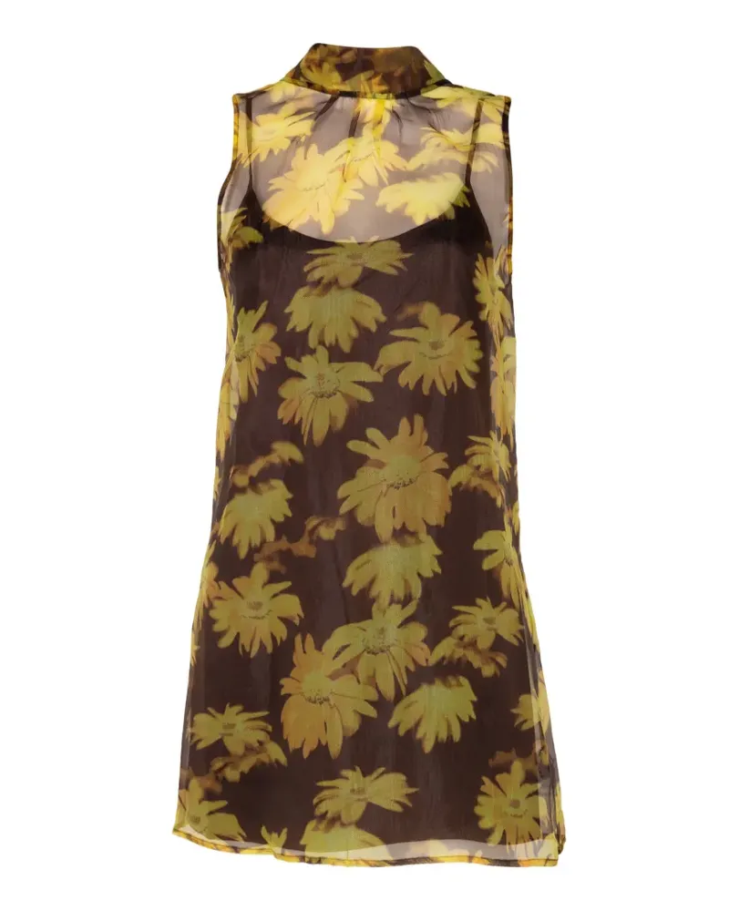 STAUD Albee Maxikleid mit Blumenprint - Braun Braun
