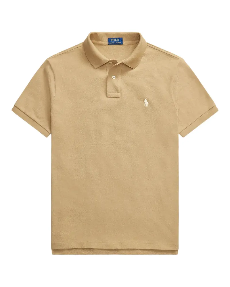 Ralph Lauren pique-knit logo-embroidered polo shirt - Nude Nude