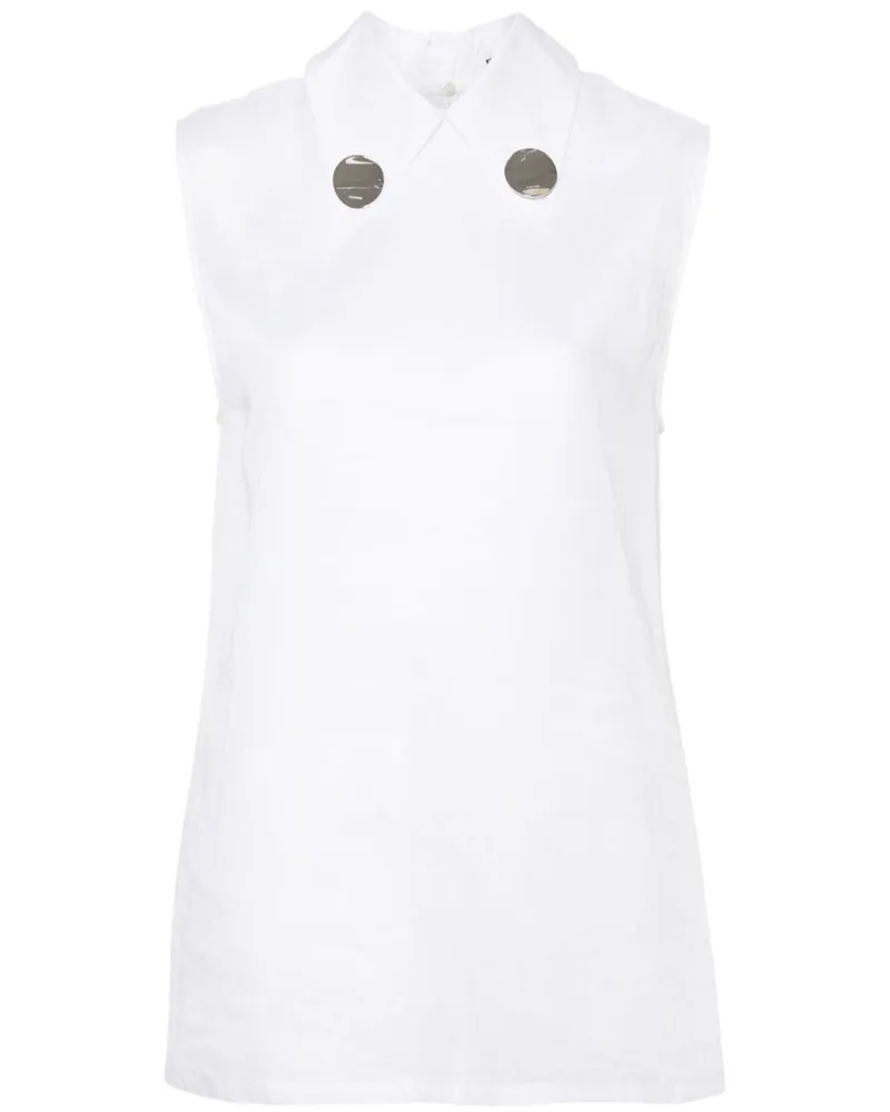 Jil Sander Bluse mit Sheer-Effekt - Weiß Weiß
