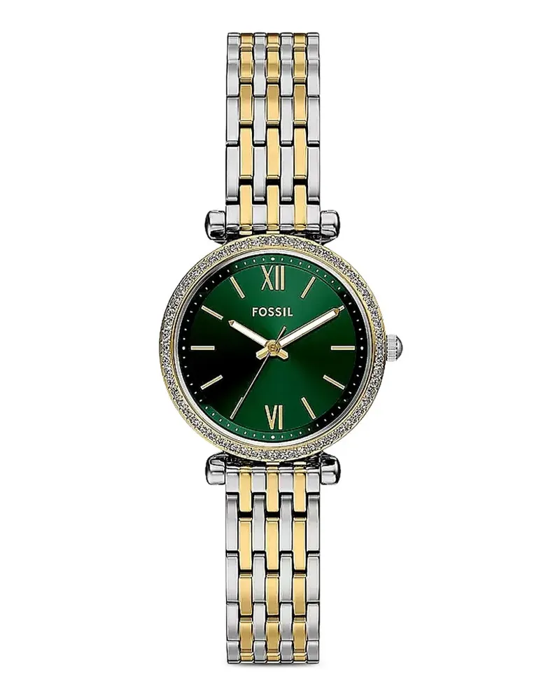 Fossil mini Carlie crystal-embellished 28mm watch - Grün Grün