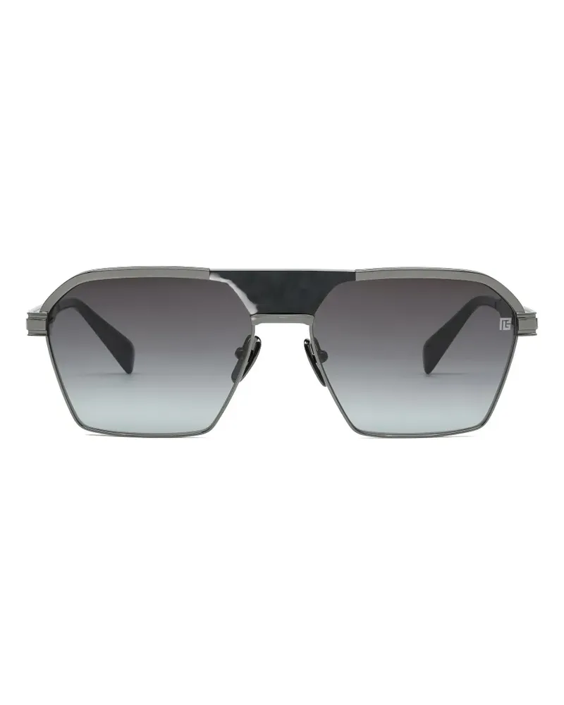 Balmain Sergeant Sonnenbrille mit geometrischen Gestell - Grau Grau