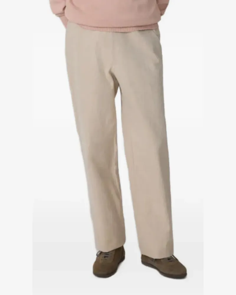 Stoffa belted brushed-texture trousers - Nude Nude