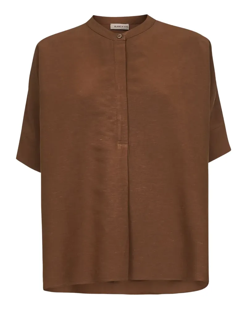 Blanca Klassisches Jerseyhemd - Braun Braun