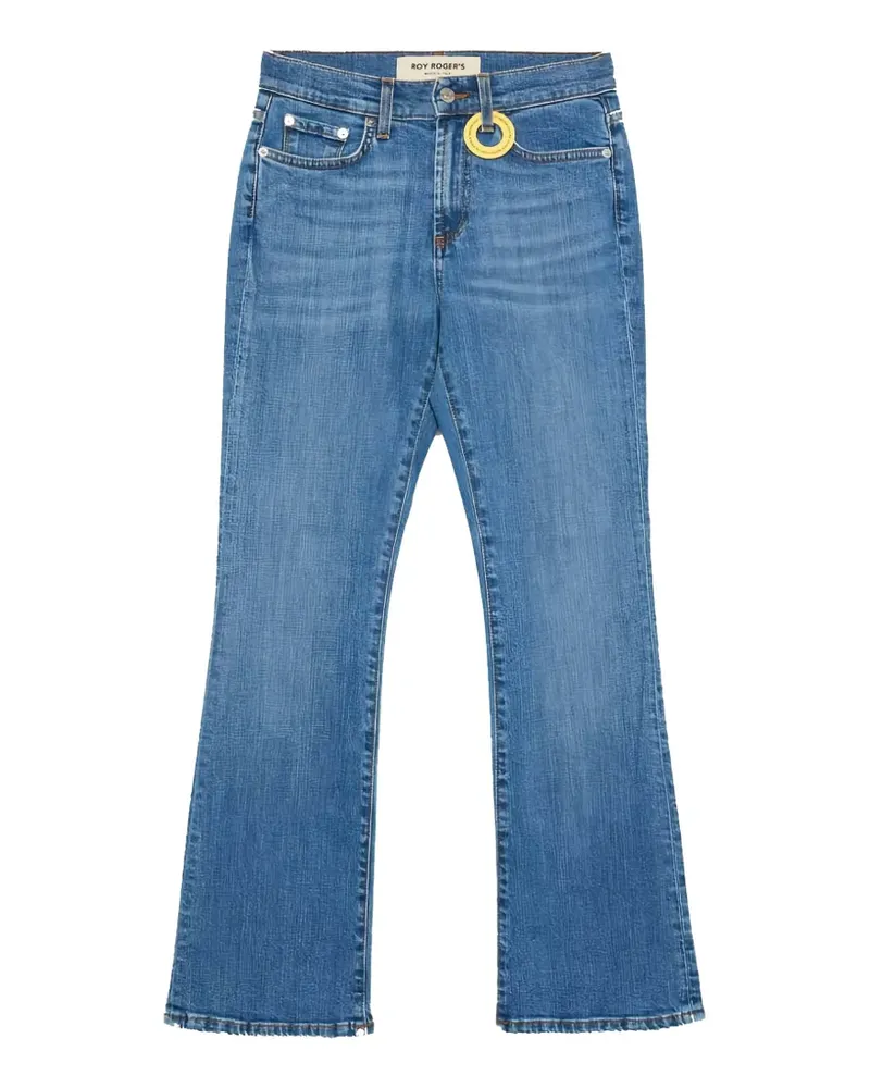 Roy Roger's faded flared-leg jeans - Blau Blau