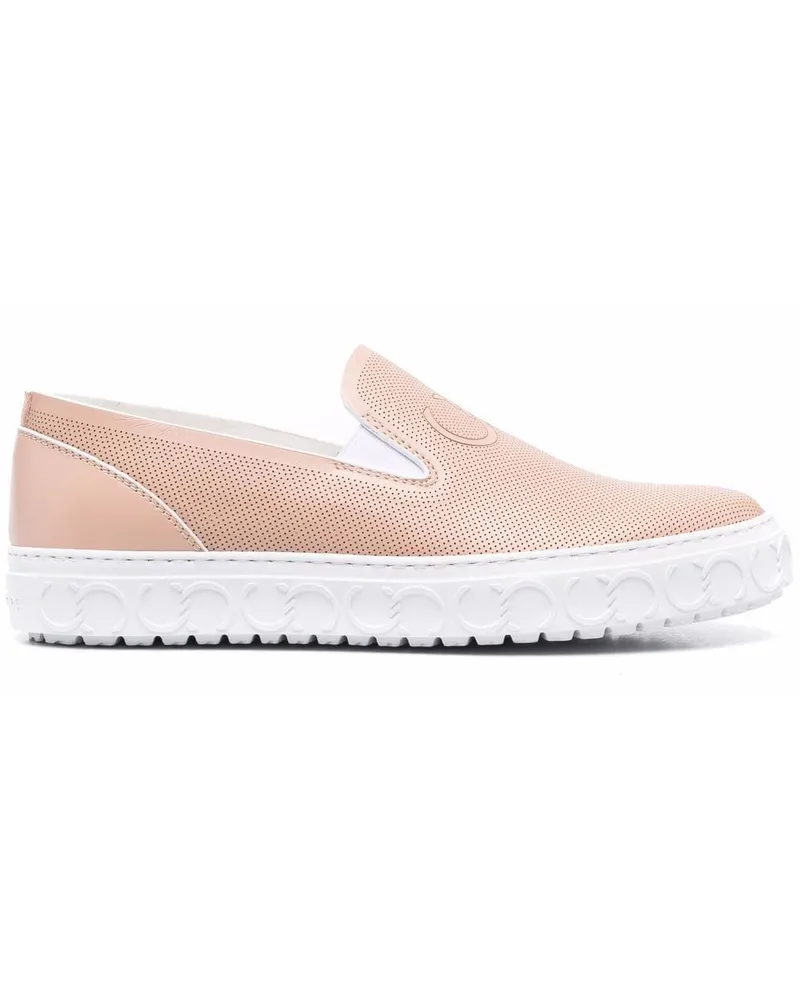Casadei Slip-On-Sneakers mit Logo - Nude Nude