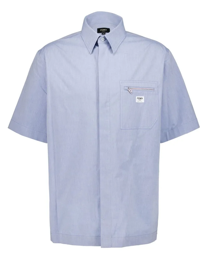 Fendi Klassisches Hemd - Blau Blau