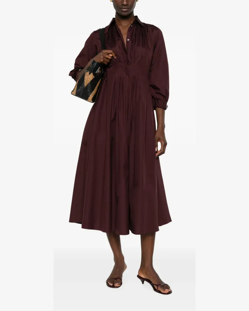Max Mara pleated shirt midi dress - Violett Violett
