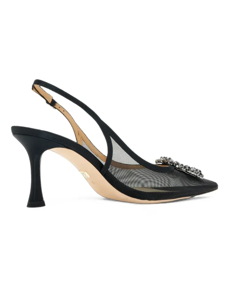 Badgley Mischka Yuta crystal-embellished mesh pumps - Schwarz Schwarz