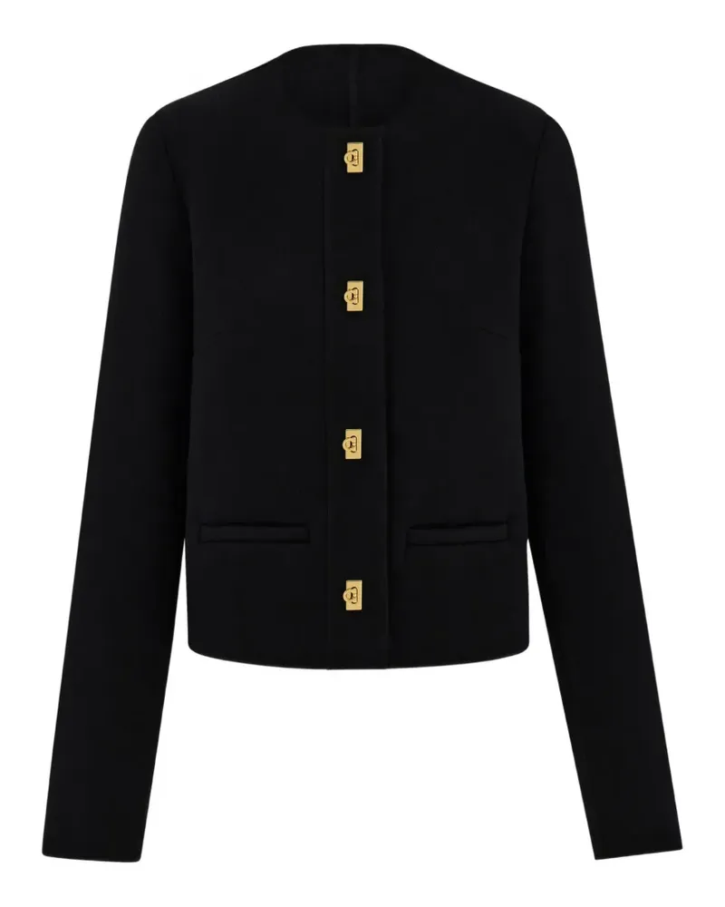 Ferragamo Gancini-Jacke aus Wolle und Kaschmir - Schwarz Schwarz
