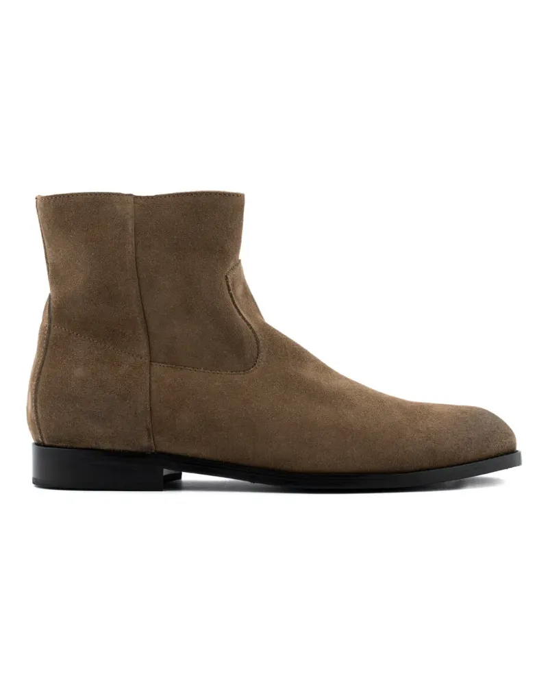 Buttero Floyd zip suede boots - Braun Braun
