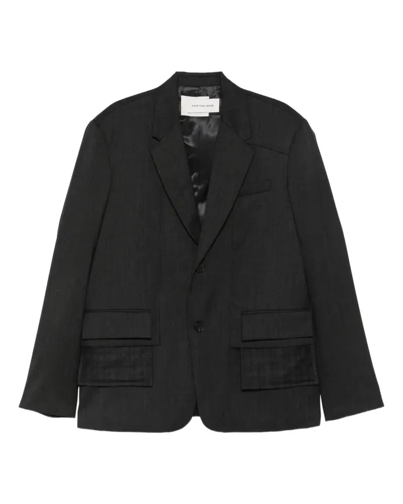 Feng Chen Wang Sakko im Layering-Look - Grau Grau