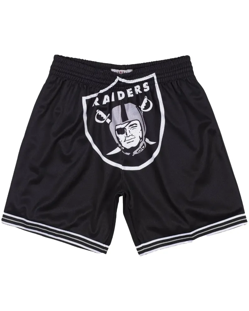 Mitchell & Ness NBA Oakland Raiders Big Face Shorts - Schwarz Schwarz