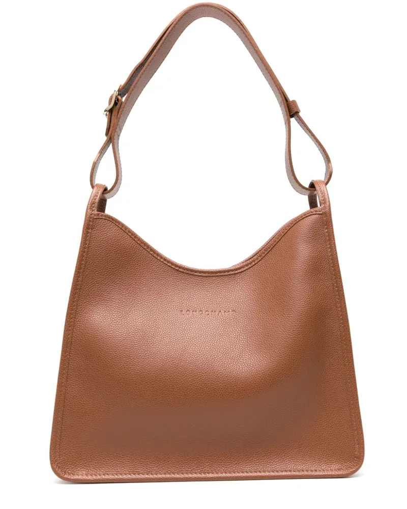 Longchamp Mittelgroße Le Foulonné Schultertasche Braun