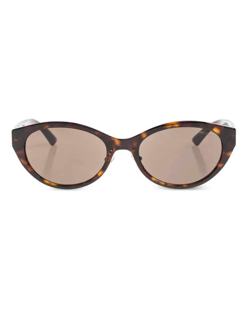 Jimmy Choo tortoiseshell-effect cat-eye sunglasses - Braun Braun