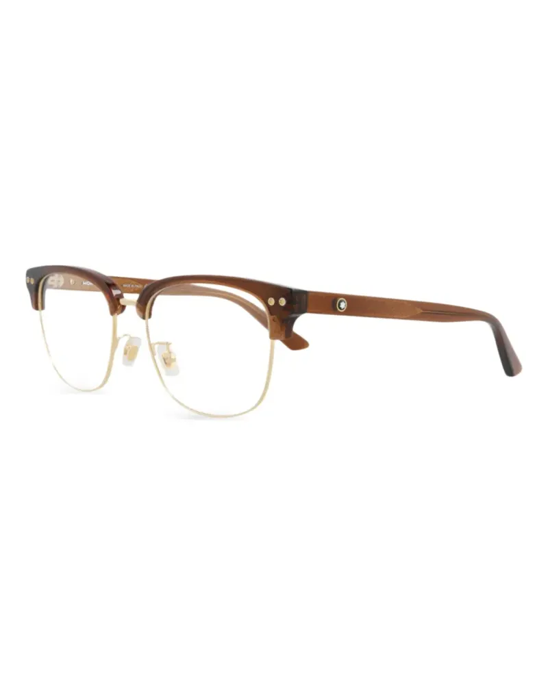 Montblanc Brille mit Brauensteg - Braun Braun