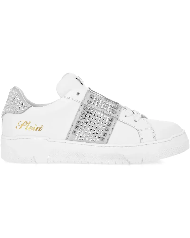 Philipp Plein Sneakers mit Kristallen - Weiß Weiß
