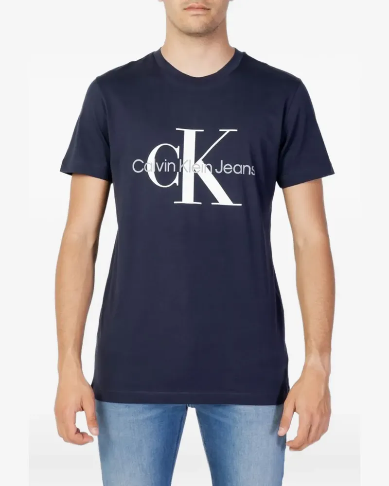 Calvin Klein logo-print cotton T-shirt - Blau Blau