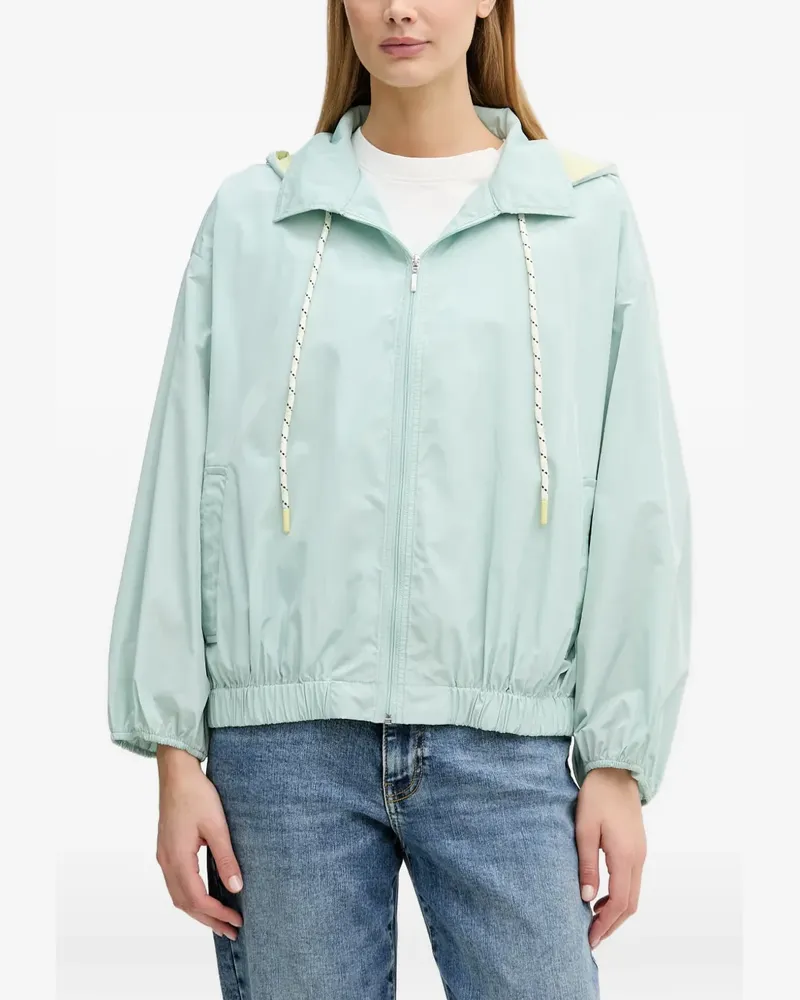 Benetton drawstring-hooded elasticated-hem jacket - Grün Grün