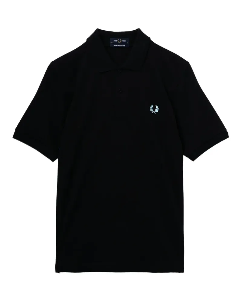 Fred Perry Poloshirt mit Logo-Stickerei - Schwarz Schwarz