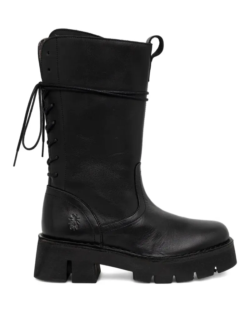 Fly London lace-up platform boots - Schwarz Schwarz