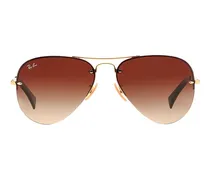 Zweifarbige Pilotenbrille - Braun
