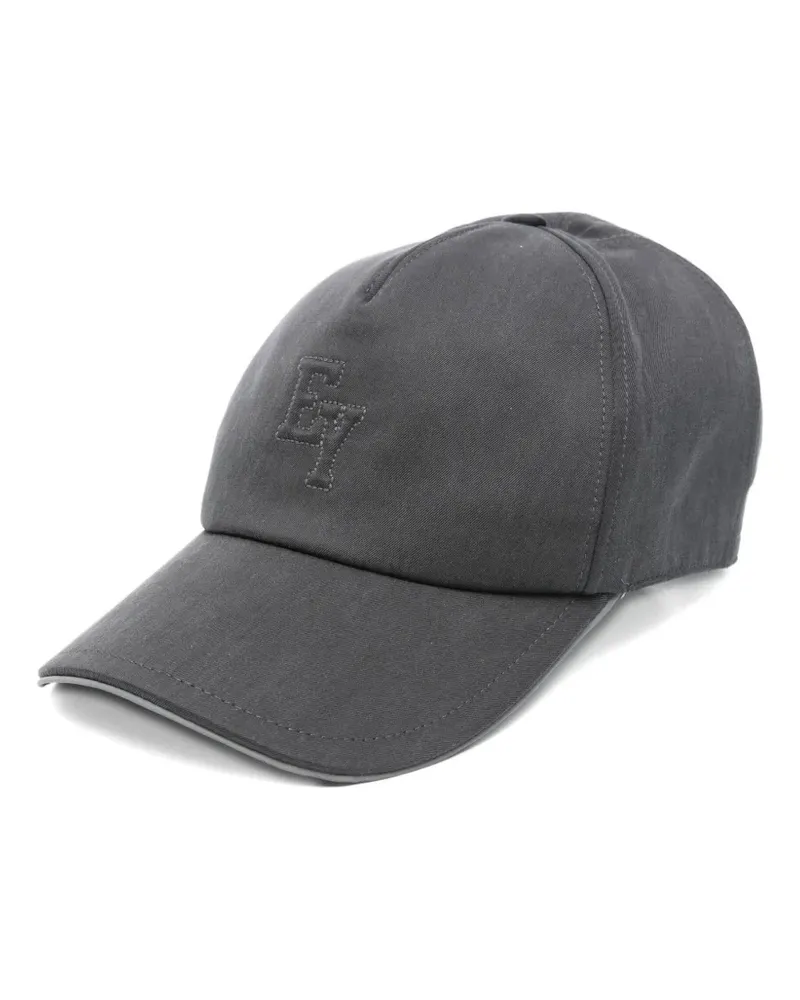 Eleventy Baseballkappe mit Logo-Stickerei - Grau Grau