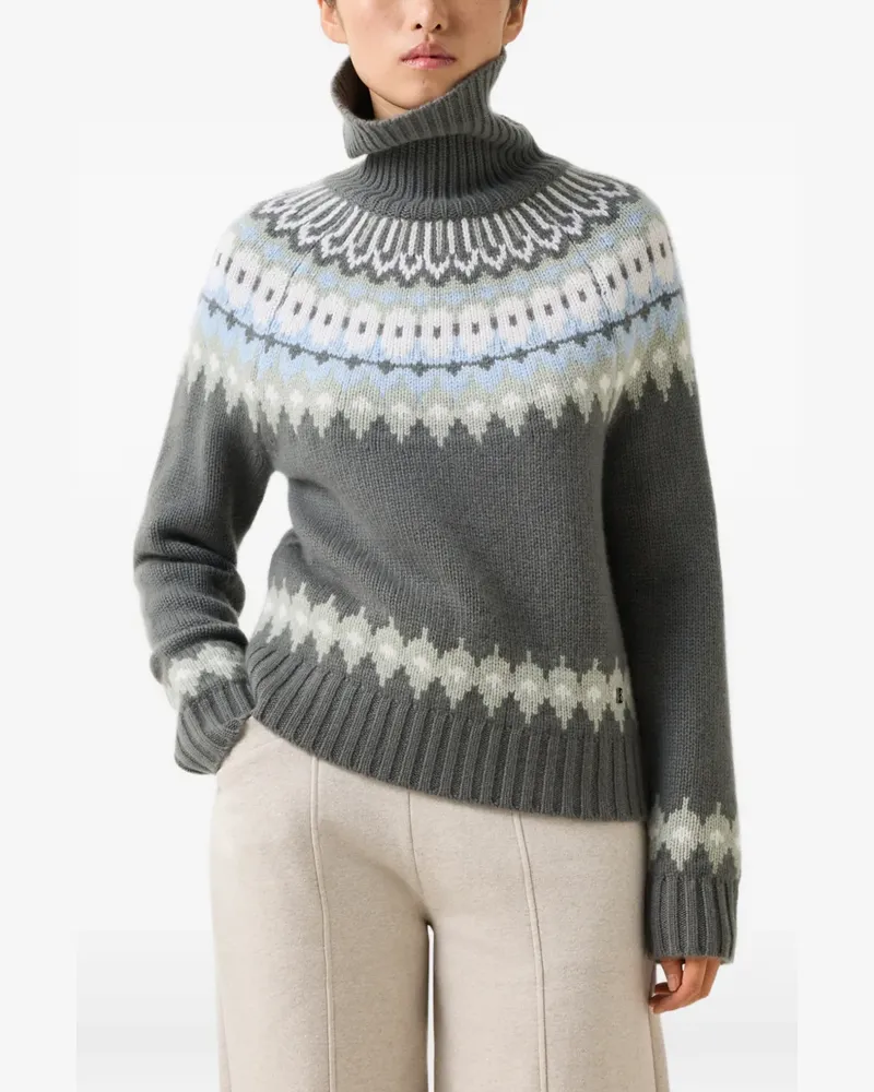Bogner Ingrid Pullover aus Kaschmir-Jacquard - Grün Grün