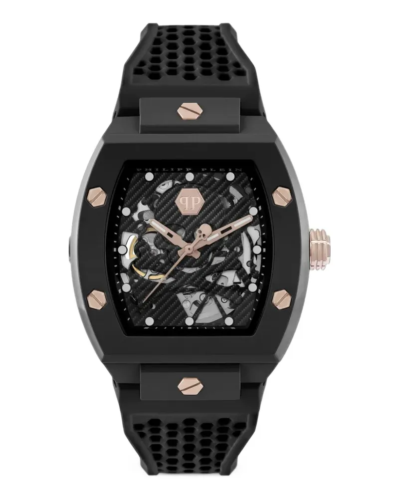 Philipp Plein The $keleton barrel-shaped 44mm watch - Schwarz Schwarz