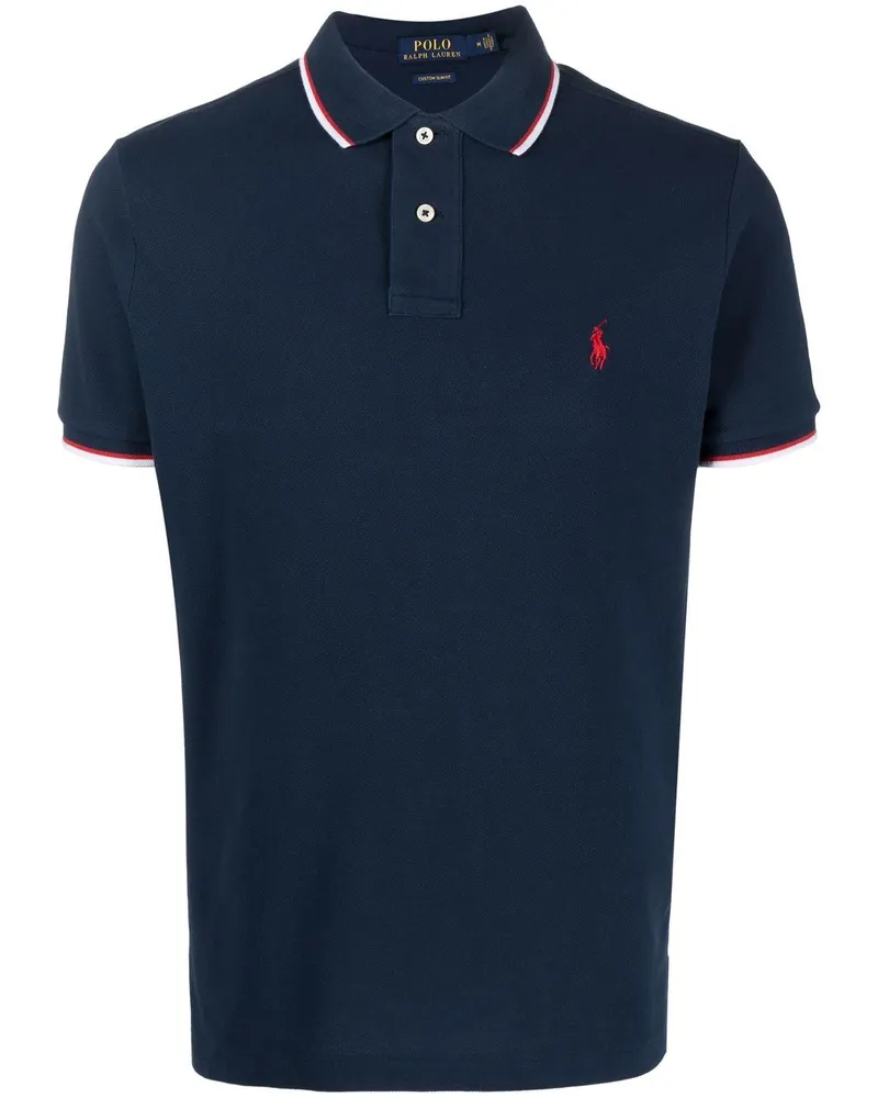 Ralph Lauren Poloshirt mit Polo Pony - Blau Blau
