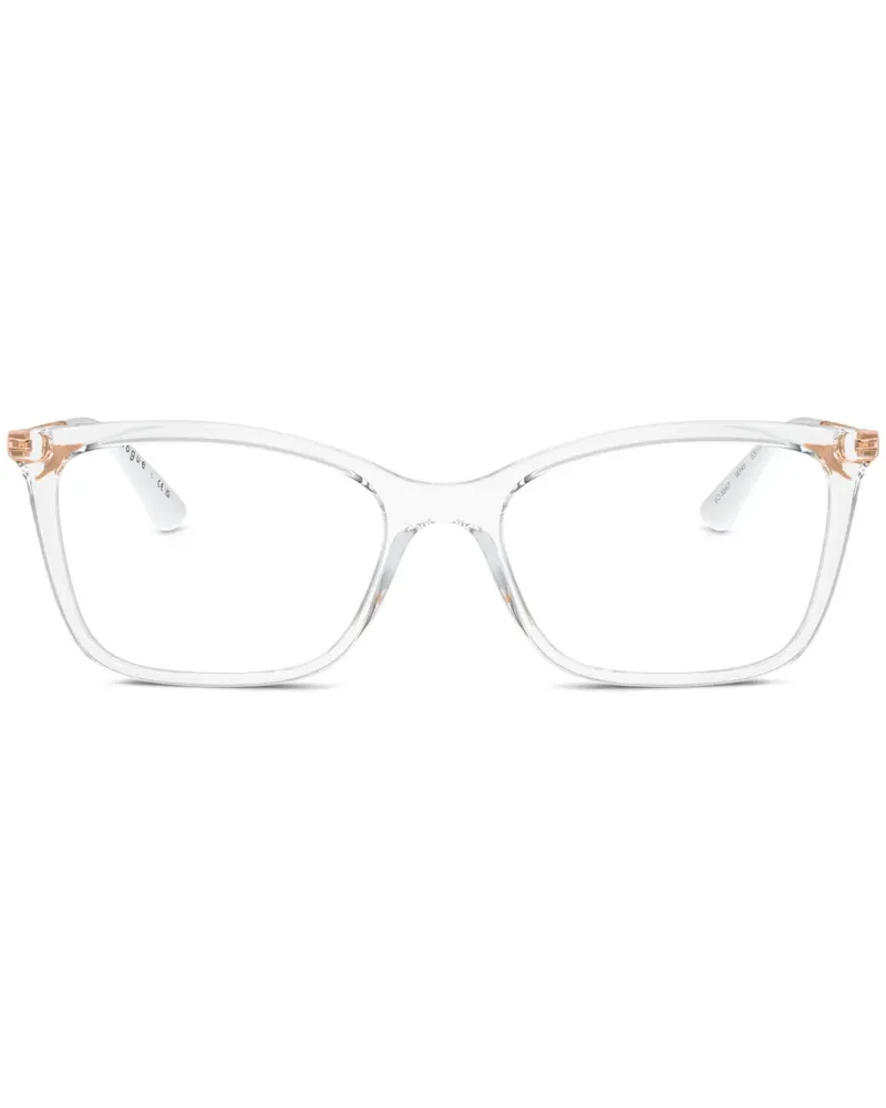 Vogue Brille mit eckigem Gestell - Weiß Weiß