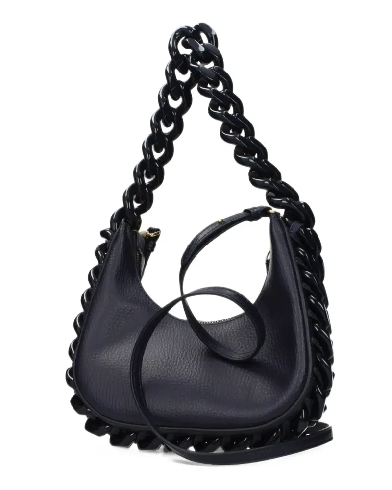 Stella McCartney Frayme Schultertasche mit Zierkette - Blau Blau