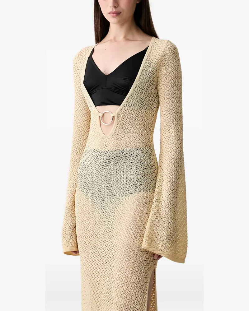 Bardot Bryn crochet-construction ring-detail maxi dress - Gelb Gelb