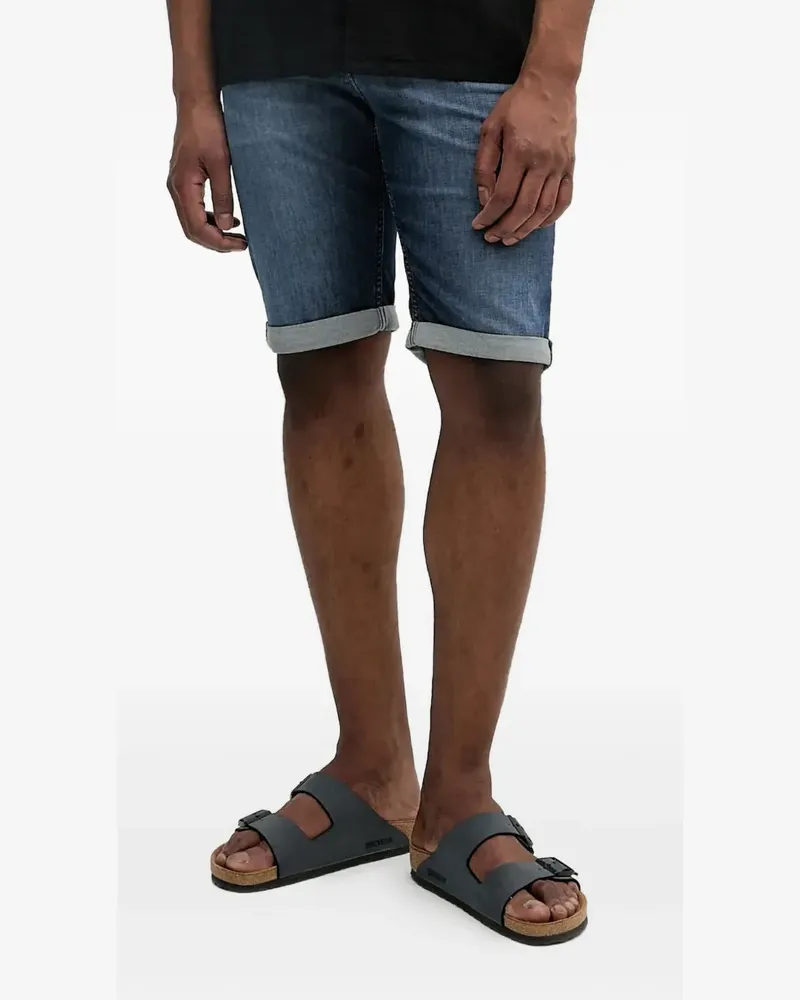 Karl Lagerfeld Jeans-Shorts mit Umschlag - Blau Blau