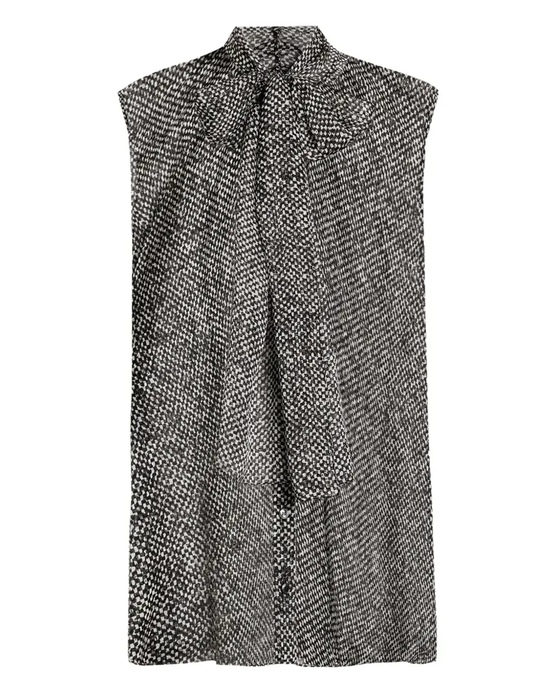 Dolce & Gabbana Top mit Schleifenkragen - Schwarz Schwarz