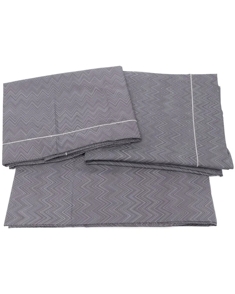 Missoni Home Jo Bettwäsche mit Zickzackmuster - Grau Grau