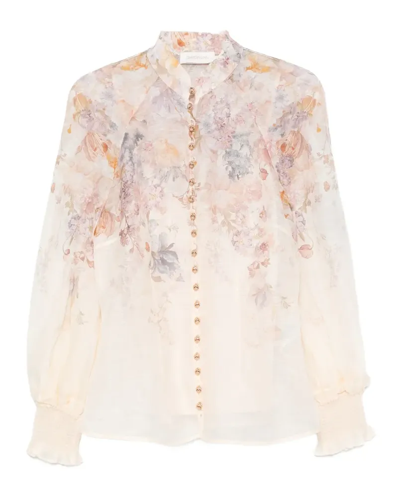 Zimmermann Hemd mit Blumenprint - Nude Nude